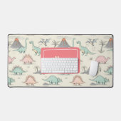 ジュラシック・ランドのかわいい串型恐竜 デスクマット (キーボード&マウス)