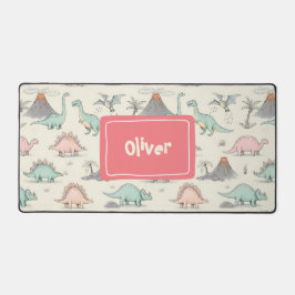 ジュラシック・ランドのかわいい串型恐竜 デスクマット