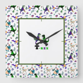 ジュラシック・ワールド スクエア壁時計
