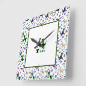 ジュラシック・ワールド スクエア壁時計 (傾斜)