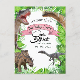 ジュラシック・ワールド 恐竜 ジャングル ガーリー ポストカード