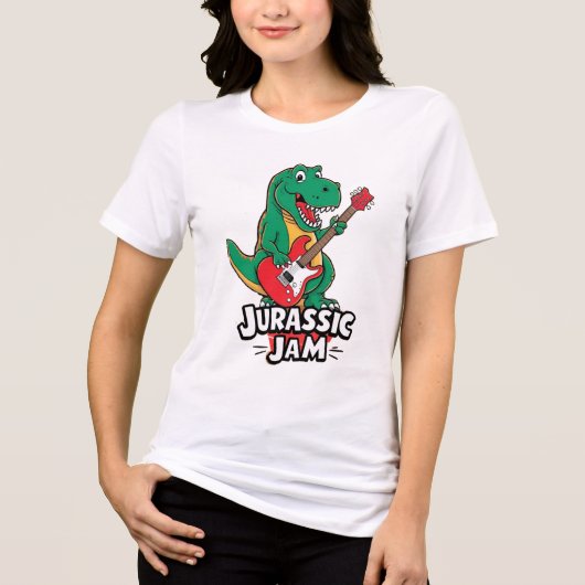 ジュラシックJam Tシャツ – 恐竜遊のギター (正面)