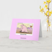 ジュラ笑わされるス豚漫画グリーティングカード カード (黄色い花)