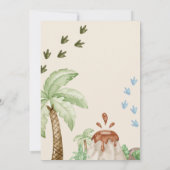 ジュラ紀かわいい恐竜の誕生日パーティー 招待状 (裏面)