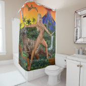 ジュラ紀のジャングル シャワーカーテン (インサイチュ)