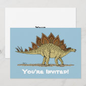 ジュラ紀の恐竜 ステゴサウルス 招待状 (正面/裏面)