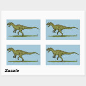 ジュラ紀の恐竜 長方形シール (シート)