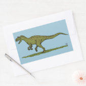 ジュラ紀の恐竜 長方形シール (封筒)
