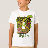 ジュラ紀アルファベット |イニシャルレター名前をカスタムする | D Tシャツ (正面)