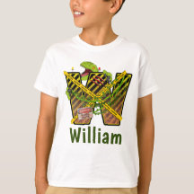 ジュラ紀アルファベット |イニシャルレター名前をカスタムする | W