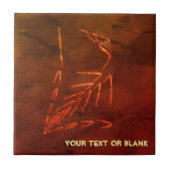 ジュラ紀化石 タイル (正面)