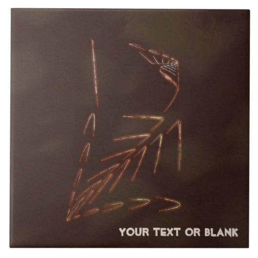 ジュラ紀化石 タイル (正面)