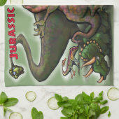 ジュラ紀恐竜 キッチンタオル (折り畳み)