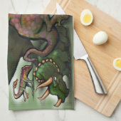 ジュラ紀恐竜 キッチンタオル (四つ折り)