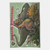 ジュラ紀恐竜 キッチンタオル (縦)