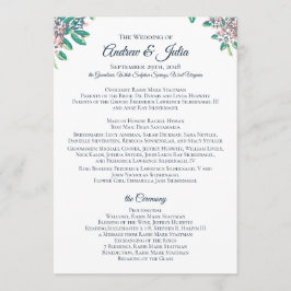 ジュリアとアンドリューの結婚式 プログラム