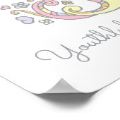 ジュリアの名前と意味ドードルイニシャルアートポスター ポスター (角)