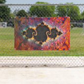 ジュリアの目、虹のフラクタルのペンキの渦巻 横断幕 (インサイチュ)