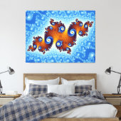 ジュリアアイランドマンデルブロットセット キャンバスプリント (インサイチュ (寝室))