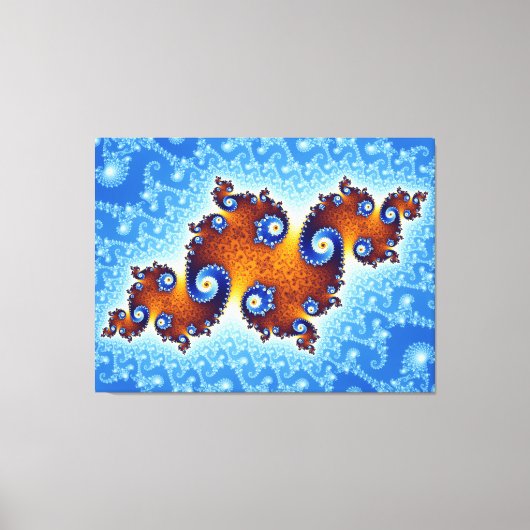 ジュリアアイランドマンデルブロットセット キャンバスプリント (正面)