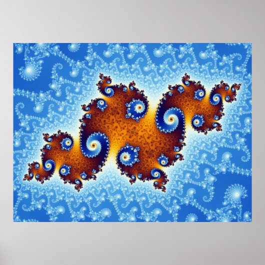 ジュリアアイランドマンデルブロットセット ポスター (正面)