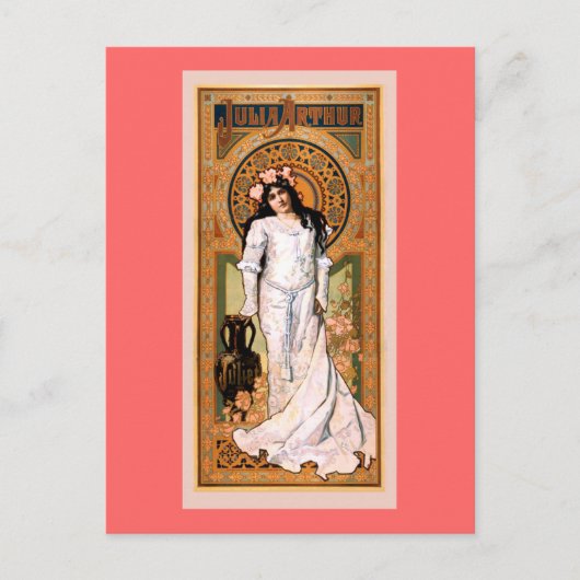 ジュリアアーサーヴィンテージポスター ポストカード (正面)