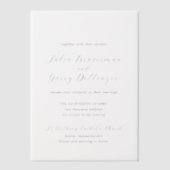 ジュリアエレガ伝統的ントウェディング ベラム紙招待状 (正面)