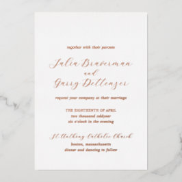 ジュリアエレガ伝統的ントウェディング 箔招待状