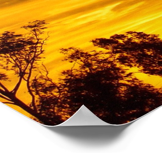 ジュリアクリーク風車サンセットポスター ポスター (角)