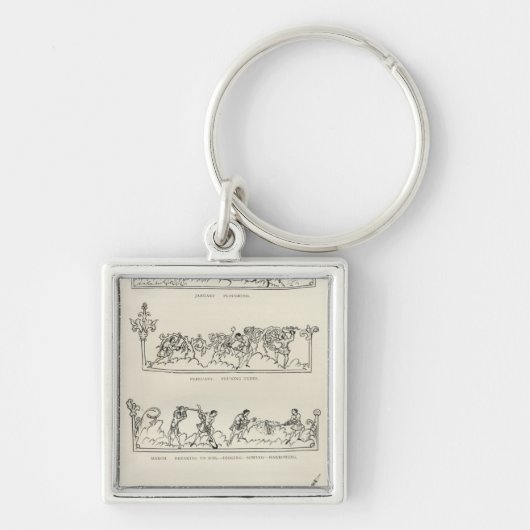 ジュリアス3月1月、4月2月、 キーホルダー (正面)