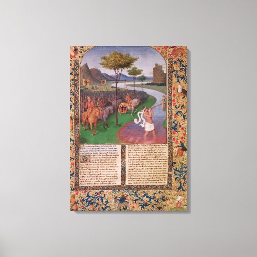 ジュリアス・シーザーRubiconを横切る， c.1470 キャンバスプリント (正面)