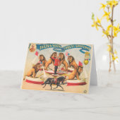 ジュリアス・シーズのサーカスのポスターと彼のライオン カード (黄色い花)