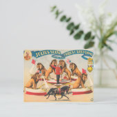 ジュリアス・シーズのサーカスのポスターと彼のライオン ポストカード (スタンド正面)