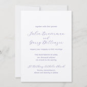 ジュリアダスティラベンダーエレガ伝統的ントウェディング 招待状 (正面)