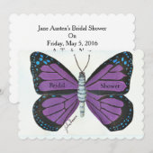 ジュリアハナ著蝶絵画 招待状 (正面/裏面)