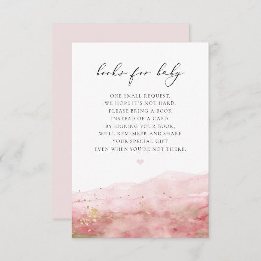 ジュリアン赤面ダスティバラ金ゴールド帳ベビーカード 招待状 (正面/裏面)