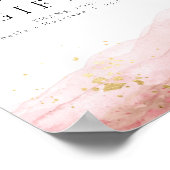 ジュリアン赤面水彩金ゴールドカードとギフトサイン ポスター (角)