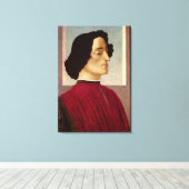 ジュリアーノ・デ・メディチのポートレートc.1480 キャンバスプリント (インサイチュ (ウッドフロア))