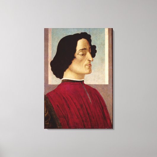 ジュリアーノ・デ・メディチのポートレートc.1480 キャンバスプリント (正面)