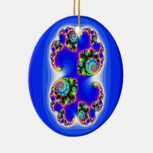 ジュリア一定のMandelbrotの一定のフラクタルの幾何学 セラミックオーナメント (右)
