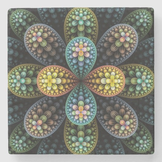 "ジュリア泡"の石のコースター ストーンコースター (正面)