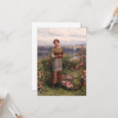 ジュリア・ギャザリング・バラ（美しい少女と花） カード (正面/裏面インサイチュ)