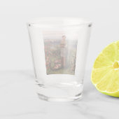 ジュリア・ギャザリング・バラ(美しい少女と花) ショットグラス (裏面)