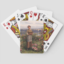 ジュリア・ギャザリング・バラ（美しい少女と花） トランプ