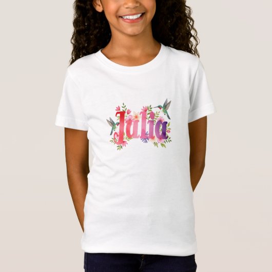 ジュリア - 名前入りTシャツ - キッズ用 Tシャツ (正面)