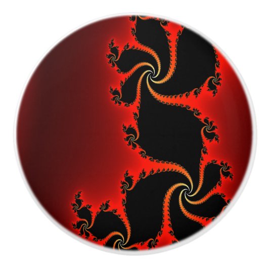 ジュリアMandelbrotの抽象的なフラクタルの芸術I セラミックノブ (正面)