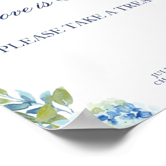 ジュリエットダスティブルーデザート結婚バーの看板 ポスター (角)