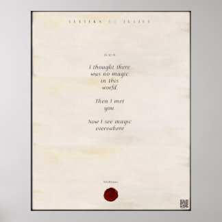 ジュリエットプリントへの手紙🌹🗡 16/49 ポスター