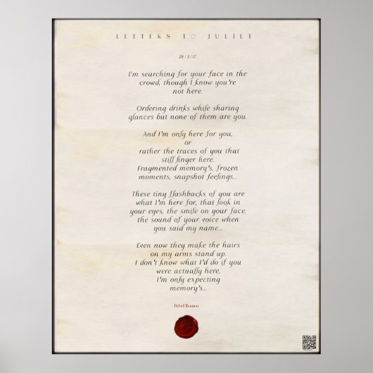 ジュリエットプリントへの手紙🌹🗡 28/49 ポスター (正面)