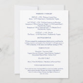 ジュリエット結婚ブルーのウェルカムレター&旅程 (裏面)